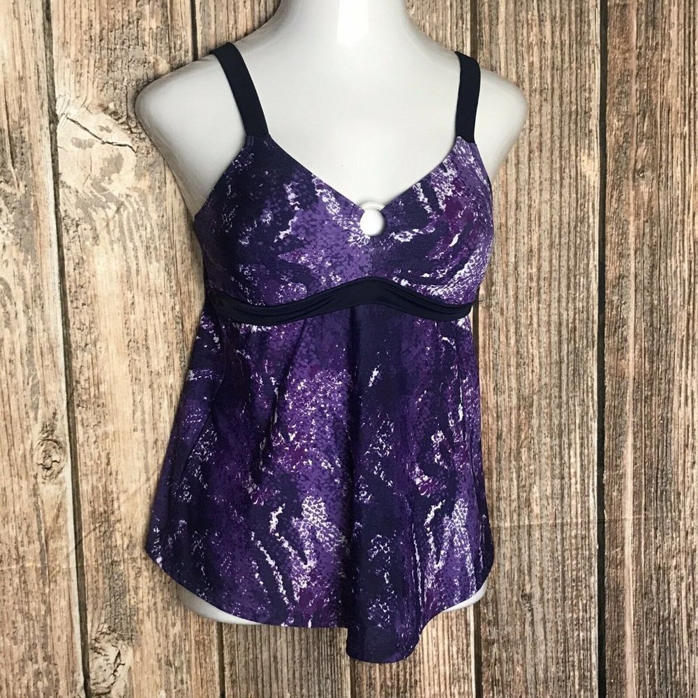 Liz Lange Maternity Tankini Swimsuit Top Sz S